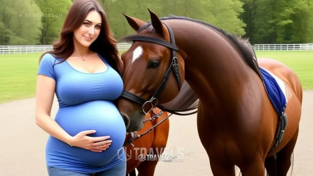 a-horse-hugging-a-pregnant-woman-tightly-love-story